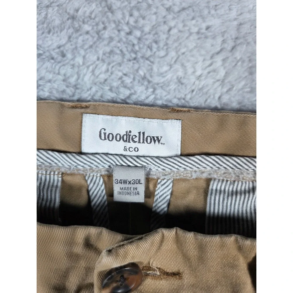 Goodfellow & Co Mens Hennepin Chino Slim Straight Pants‎ Tan Khaki 34x30